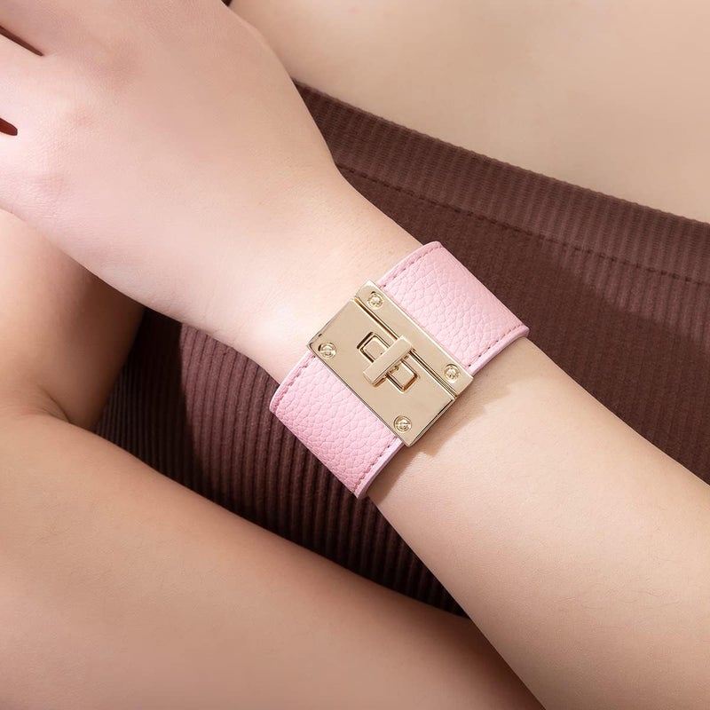 Rantanto Braid Leather Wrap Bracelet Trendy Stackable Crystal Cuff Boho Gold Heart Bracelet Jewelry Gift For Women - Image 2